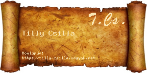 Tilly Csilla névjegykártya