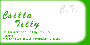 csilla tilly business card